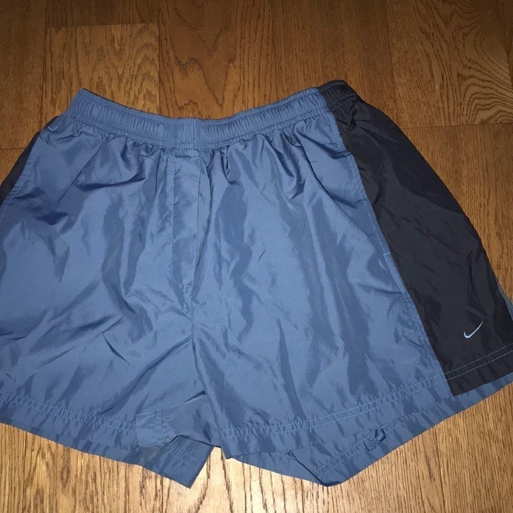 Nike x sacai Girls Blue Colorblock Elastic Waistband Athletic Shorts Size Medium